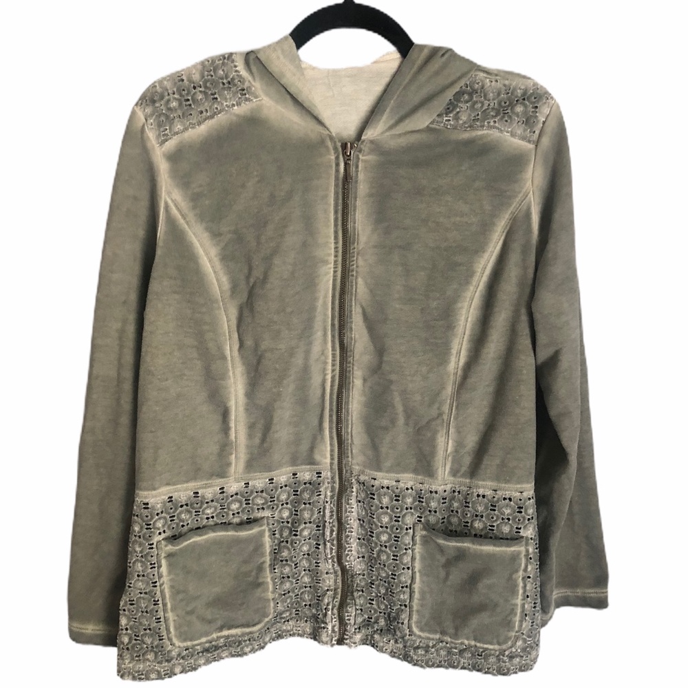 Zenergy by Chico's Hooded Jacket Size 2 (M)